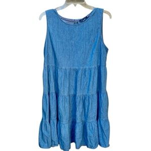 Tommy Hilfiger Light Blue Denim Sleeveless Dress Size 14. Excellent Condition.